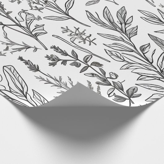 minimalistische bloem cadeaupapier (Hoek)