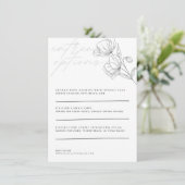 Minimalistische bloem - Menu (Staand voorkant)
