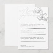 Minimalistische bloem - Menu (Voorkant / Achterkant)