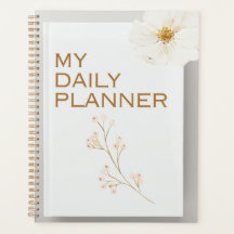 Minimalistische bloem "Mijn Dagelijkse Planner" | 
