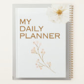Minimalistische bloem "Mijn Dagelijkse Planner" | Planner (Achterkant)