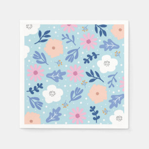 Minimalistische bloem servet