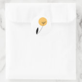 Minimalistische bloem sticker (Tas)