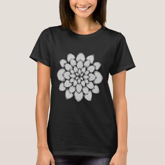 Minimalistische Bloem T-shirt (Voorkant)