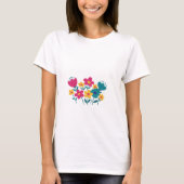 minimalistische bloem t-shirt (Voorkant)
