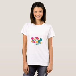 minimalistische bloem t-shirt