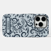 Minimalistische bloem telefoonhoes met eigen naam Case-Mate iPhone case (Achterkant (horizontaal))