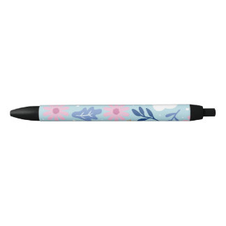 Minimalistische bloem zwarte inkt pen
