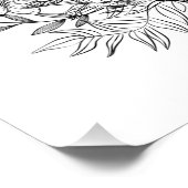 Minimalistische bloemboeket foto afdruk (Hoek)
