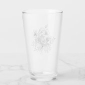 Minimalistische bloemboeket glas (Achterkant)