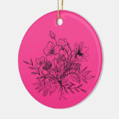 Minimalistische bloemboeket keramisch ornament (Links)