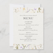 Minimalistische bloemen Elegante bruiloft uitnodig Bedankkaart (Voorkant)