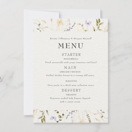 Minimalistische bloemen Elegante bruiloft uitnodig Bedankkaart (Voorkant)