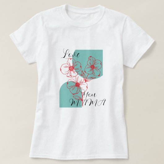Minimalistische bloemen en tekst voor het geven va t-shirt (Design voorkant)