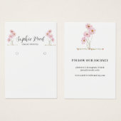 Minimalistische Bloemen Gepersonaliseerde Sieraden Visitekaartje (Voorkant /achterkant)