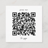 Minimalistische Bloemen Handgeschreven Huwelijk RS Informatiekaartje (Achterkant)