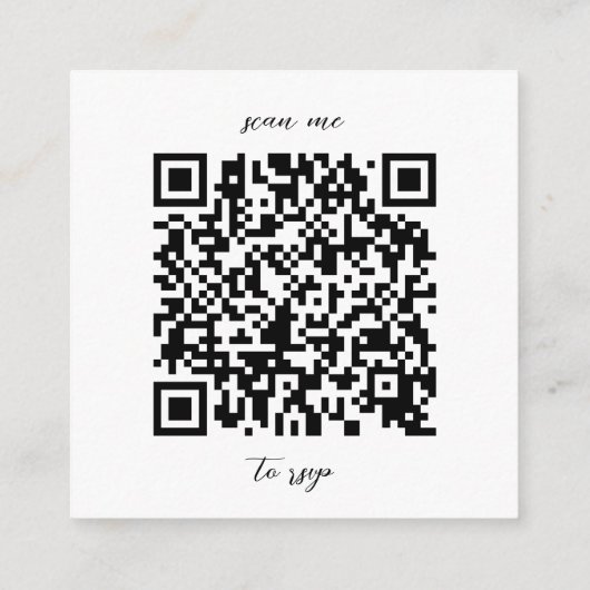 Minimalistische Bloemen Handgeschreven Huwelijk RS Informatiekaartje (Achterkant)