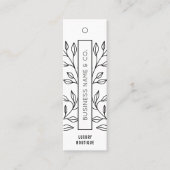 Minimalistische Bloemen Kleding Boutique Prijs Lab Mini Visitekaartje (Voorkant)