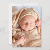 Minimalistische Bloemen Kruis Moderne Doop Foto Kaart (Achterkant)