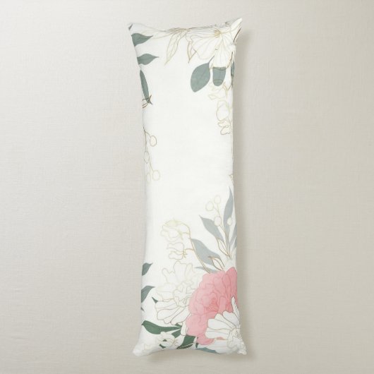 Minimalistische bloemen lichaamskussen (Achterkant (Verticaal))