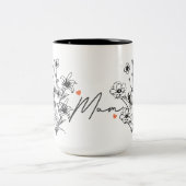 Minimalistische Bloemen Mam Mok Gift (Center)