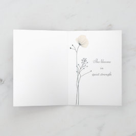 Minimalistische Bloemen Moederdag Kaart - Ze Bloei