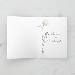 Minimalistische Bloemen Moederdag Kaart - Ze Bloei