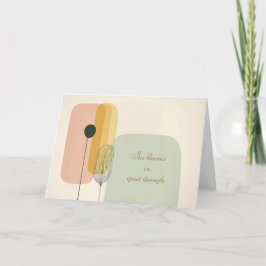 Minimalistische Bloemen Moederdag Kaart - Ze Bloei