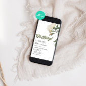 Minimalistische Bloemen Oh Baby shower Kaart