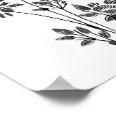 Minimalistische bloemen schets kunst poster (Hoek)