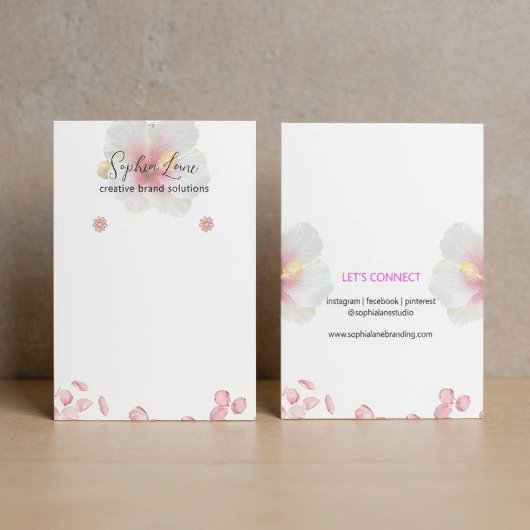 Minimalistische Bloemen Sieraden Display Kaart Sja