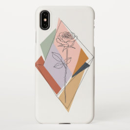 Minimalistische Bloemen Telefoonhoes – Gestileerde iPhone XS Max Hoesje