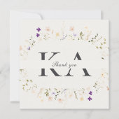 Minimalistische Bloemen Vierkante Bedankkaart (Voorkant)