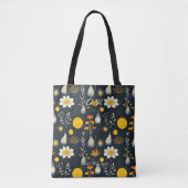 Minimalistische Bloemen Zon Wellness Canvas tas (Voorkant)
