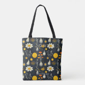 Minimalistische Bloemen Zon Wellness Canvas tas (Achterkant)