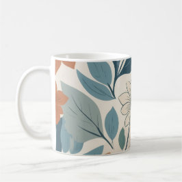 Minimalistische bloemenblaadjes koffiemok
