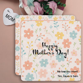 Minimalistische Bloemenboho gepersonaliseerde Moed Kaart