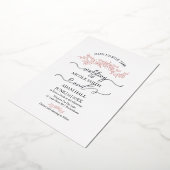 Minimalistische Bloemenbruiloft Uitnodiging | eleg (Gedraaid)