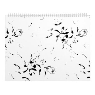 Minimalistische bloemencalender Chic moderne pla Kalender