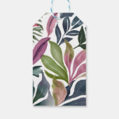 Minimalistische bloemencalligrafie bruidsdouchekaa cadeaulabel (Achterkant)