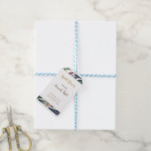 Minimalistische bloemencalligrafie bruidsfeestkaar cadeaulabel (Met Touw)