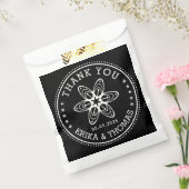 Minimalistische bloemendank u met aangepaste kleur bedankzakje (Gezegeld)