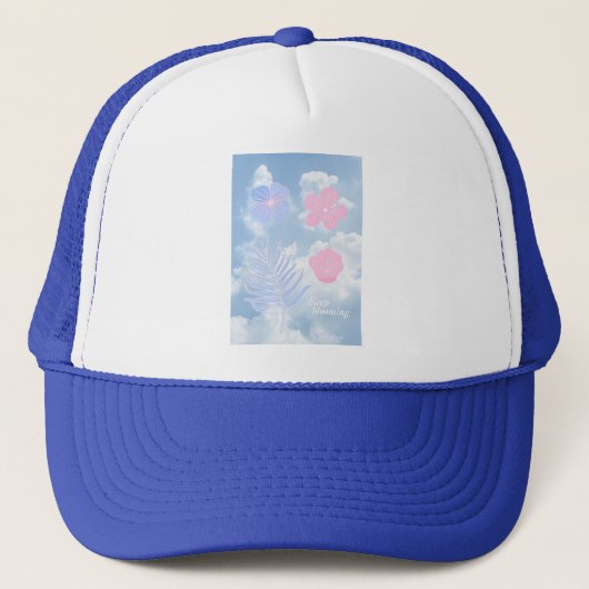Minimalistische bloemendesign – botanische estheti trucker pet (Voorkant)