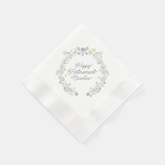 Minimalistische bloemeninrichting servet (Hoek)