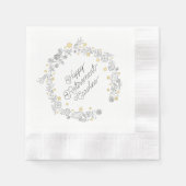 Minimalistische bloemeninrichting servet (Voorkant)