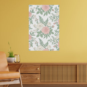 Minimalistische bloemenkunst poster