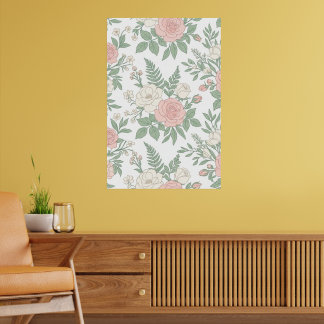 Minimalistische bloemenkunst poster