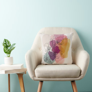 Minimalistische bloemenkussen – Modern Kussen