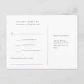 Minimalistische Bloemenlied Aanvraag RSVP Briefkaa Uitnodiging Briefkaart (Achterkant)