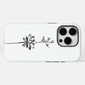 "Minimalistische Bloemenlijnkunst" Elegant Ontwerp Case-Mate iPhone Case (Achterkant (horizontaal))